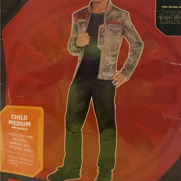 Disney Star Wars™️ The Force Awakens Finn Costume Childs Size Medium 8-10 - Picture 3 of 10